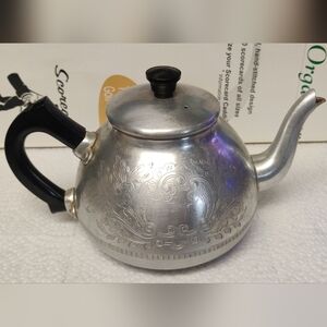 Vintage 50s Swan Brand Aluminum 4 Cup Teapot, The Carlton, Made in England